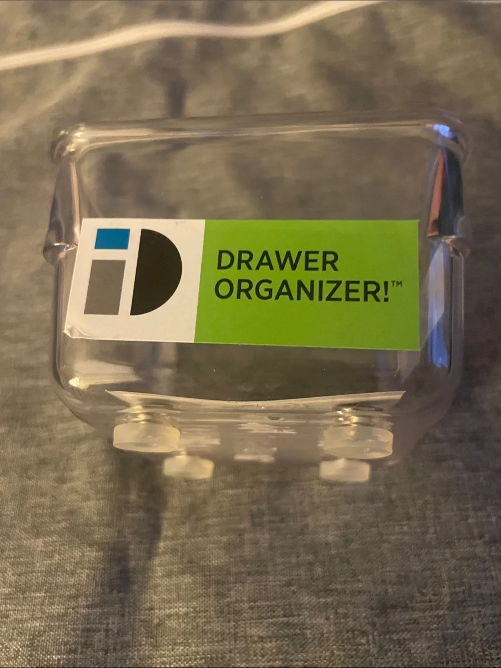Six Clear Lucite Drawer Organizers - 3.2 x 3.2 x 2